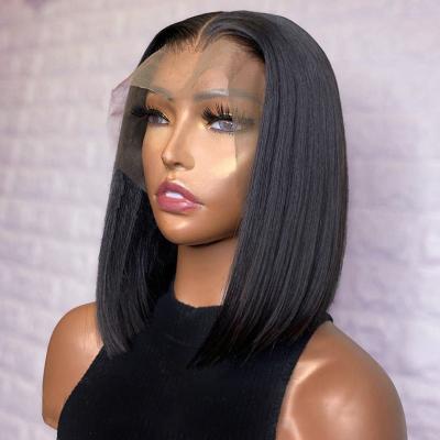 China Factory Wholesale Natural Bangs Bob Wig Human Hair Silky Straight Wave 4 30 99 j Bob Wigs With Bang Hair Colored Wigs Without Lace for sale