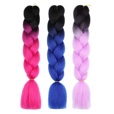 China Yaki Braiding Hair Wholesale Hair Extension Elephant Braid Synthetic Hair For Braiding Raw Material Ombre Elephant Braid Cheap Multiple Color for sale