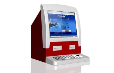 China Compact Wall Mount Digital Information Kiosk with Bank Card Reader / Receipt Printer for sale