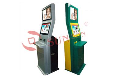 China Indoor Usage Self Service Touch Screen Kiosk Advertising Screen Bill Acceptor for sale