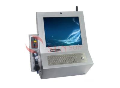 China Coin Operate IP Public Telephone Wall Mounted Kiosk Touch Screen Monitor for sale