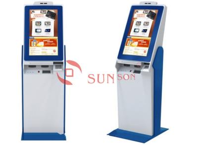 China Large Commercial Self Service Banking Kiosk Touch Screen With Camera Printer for sale