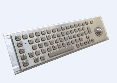 China Braille Industrial Metal Keyboard / Stainless Steel Keyboard With Trackball for sale