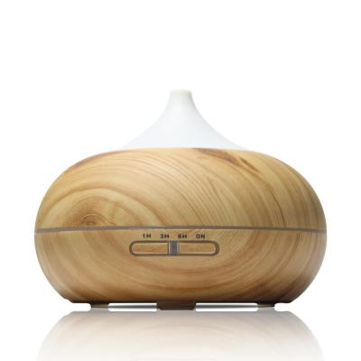 China Best Hotel 500ml 7 Color LED Light Wood Grain Essential Oil Diffuser for sale