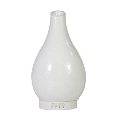 China 100ml Outdoor Pure White Handmade Glass Cloud Pattern Ultrasonic Aroma Diffuser For Large Bedroom for sale