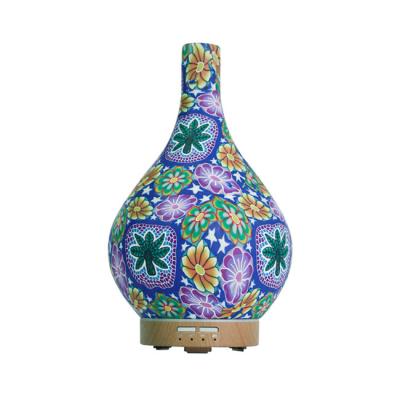 China Household Aroma Diffuser Air Humidifier Glass Flower Pattern For Living Room for sale