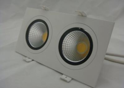 China square double COB LED downlight 2*3w 2*5w with beam angle 15/25/38/60 degree for option for sale