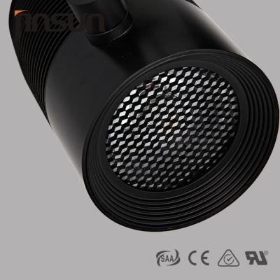 China black finished COB LENS 24/36 degree LED orbit/track light 35w with honey comb net for sale