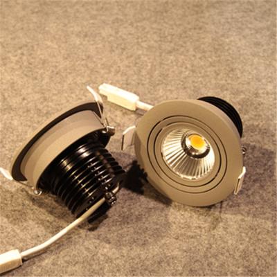 China gimbled 360 graad regelbare downlight met grijze kleur, niet dimmable structuur, of dimmab Te koop