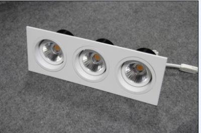 China Square LED ceiling lights with three venture, 3*7w, non-dimmable, adjustable structure for sale