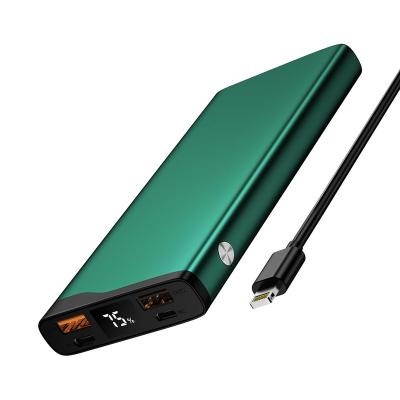 China Portable 10000mah 2 USB Power Bank Metal Support Charger Palladium Power Bank Mobile Fast Pack Mobile External Cell Phone Battery Fast Charging for sale