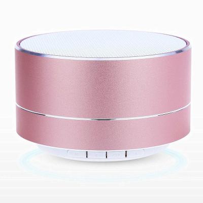 China Gaming Video Subwoofer Mini Portable A10 Metal Outdoor Wireless Speaker With Flash Metal Colorful BT Bass Led Speaker For Mobile Phone for sale