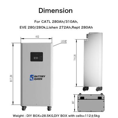 China Polen EU-Lager 51.2V 280ah 300ah DIY Batterie-Kits für Heimwerker Energiespeicher zu verkaufen