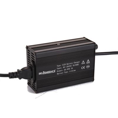 China Small Current Lifepo4 Battery Charger S120 90-264VAC 29.4VDC 2A 3A 4A 5A for sale