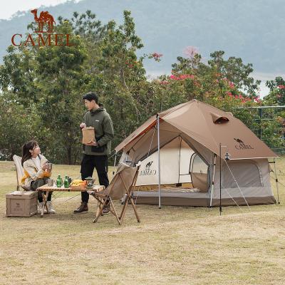 China Diagonal Tethering Type Camel 3-4 Person Mushroom House Tent House Tent Outdoor Portable Folding Camping Picnic Sun Protection Automatic Tent for sale