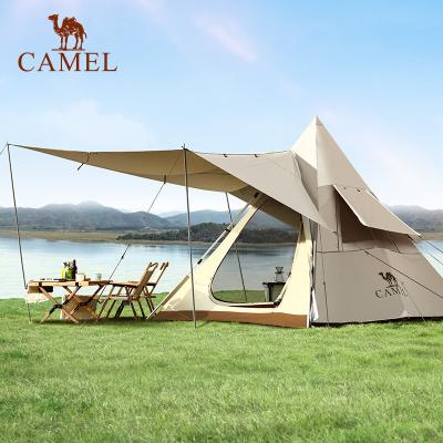 China Camouflage Play Camel Tent 6 People/Field Outdoor Fishing Camping Encrypted Oxford Fabric PU3000mm Waterproof Expandable Family Tents Camping Outdoor for sale