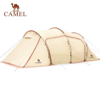 China Breathable Camel Bedroom One Bedroom Living Room Tunnel Camping Tent Waterproof Glamping Spacious Easy Setup One Heightening Tent for sale