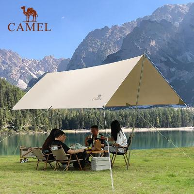 China Durable High Quality Camel Tarp 6-8 Person UPF50+ Camping Canopy Tent Sun Sail Shade Canopy Sun Shade Canopy for sale