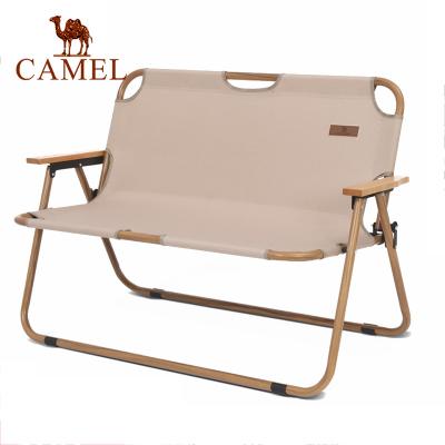 China Modern Camel 2 People Storage Kermit Chair Lightweight Folding Camping Convenient Chair For Outdoor for sale