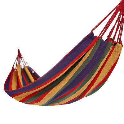 China Polyester Stripe Morden Camel Rainbow Double Fashion Lightweight Waterproof Durable Hammock Leisure Hammock for sale