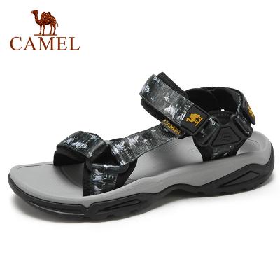 China Camel Flat Men's Two Belt Heightening Rubber Unique Men's Sandal Male Sandal Factory Price for sale