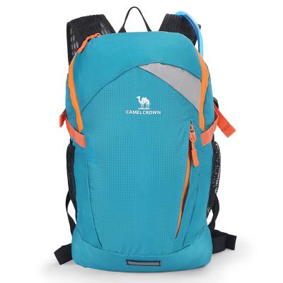 China Waterproof Camel Hiking Backpack 20-35L Waterproof Trekking Daypack Outdoor Sports Travel Camping Bags With Water Bag for sale