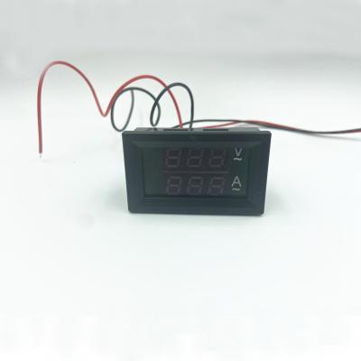 China Dual LED Digital AC 0-100A Voltmeter And Ammeter Plastic Panel Meter for sale