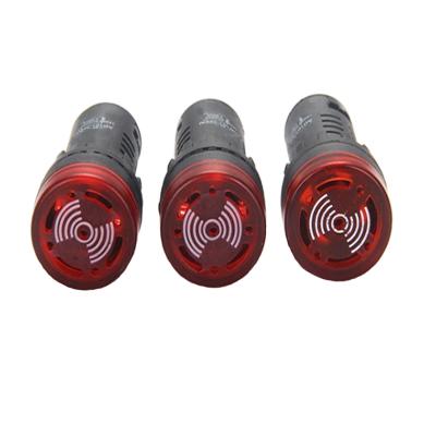 China AD16-16SM 16mm 16mm 12V 24V 110V 220V Flashing Signal Buzzer Buzzer Buzzer Alarm Light Red Plastic Indicator 16mm for sale