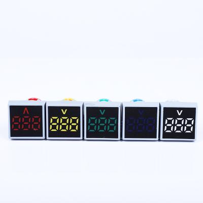 China 22MM AD16-22FSV AC 60-500V Square Panel LED Digital Voltage Meter Indicator Light for sale