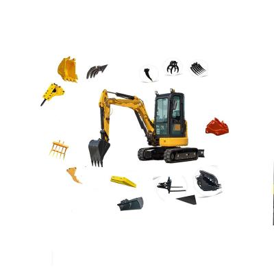 China Hotels Micro Digger Machine Mini Excavator Price with Side Swing Function for sale