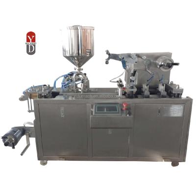 China Mini Food Type Low Price Automatic Blister Packing Machine For Butter Honey Jam Liquid Forming Filling Sealing Machine for sale