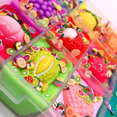 China DIY Mud Toys Birthday Fruit Party Mud Push Mud Decompression Toy Creative Silk Mud Mud Mud Decompression Toy for sale