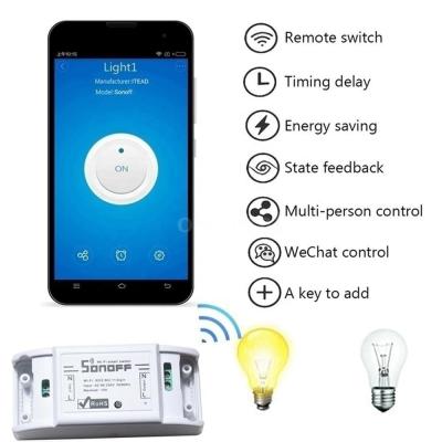 China Works with Amazon Echo Wifi Switch Timer DIY Wireless Switch Remote Control Via APP Smart Home AC90-250V for sale