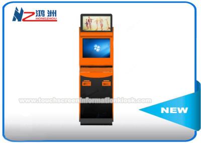 China Self Service Bill Payment Ticket Vending Kiosk With Card Dispenser Dual Screen for sale