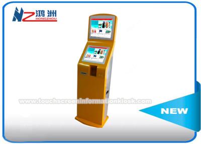 China IR Touch Screen Self Service Ticket Vending Kiosk Back LED Light Advertising Panel for sale