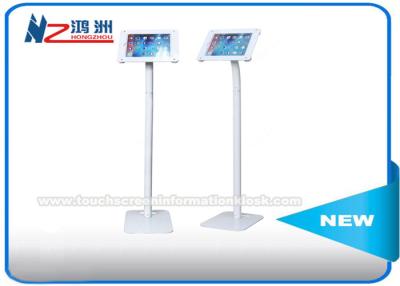 China White Free Standing Kiosk With Touch Screen , Floor Standing Ipad Mini Pro Enclosure Kiosk Stand for sale