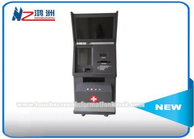 China Card Dispenser Hospital Check In Kiosk , Bespoke Computer Kiosk Enclosures Cabinet for sale