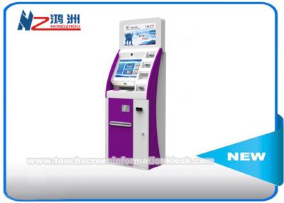 China Touch Screen Information Lobby Kiosk For Bank / Hotel Issue Using Dual Screen Card for sale