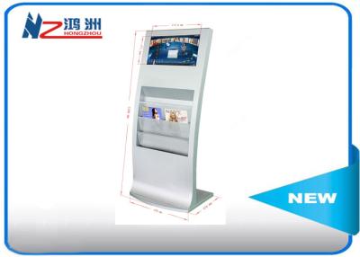 China White  free standing touch screen kiosk 32 Inch Touch Panel For Restaurant for sale