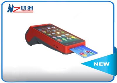 China All In One Smart Handheld POS Terminal / Point Of Sale For Android , Red for sale