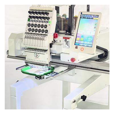 China Garment Shops Lihong Single Head Automatic Multi Needles T-shirt Custom Jersey Logo Patch Embroidery Machine for sale