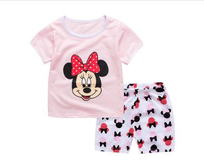 China 2021 100% Customized Thermal Cartoon Children Pajamas Cotton Children Clothing Girls Dress Sleepwear Summer Children Clothings for sale