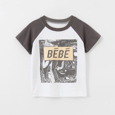 China QUICK DRY Children Wear Baby Boy Short Kids Wear 100%Cotton Soft Sleeve 100%Cotton Cartoon Printing Kids Clothing for sale