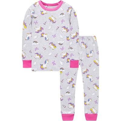 China New arrival thermal 100% cotton kids pajamas kids pajamas casual wear cartoon printed for sale