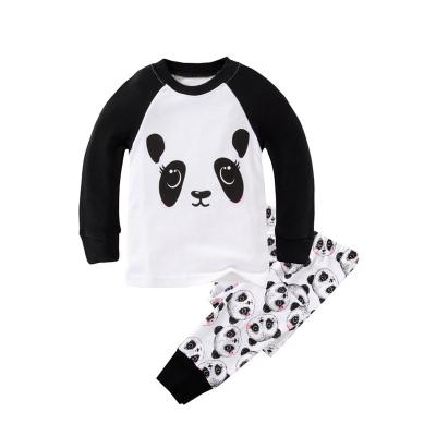 China Thermal Made in China Children's Pajamas Set Casual Wear 100% Cotton Children's Pajamas Autumn Sleepwear Panda for sale