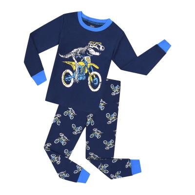 China New Design 100% Cotton Children Pajamas Thermal Pajamas Sets Boys Thermal Sleepwear Dinosaur Baby Clothes for sale