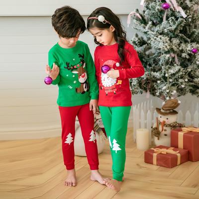 China 100% Thermal Fast Delivery Boys Pajamas Girls Pajamas Cotton Kids Sleepwear Kids Sleepwear For Christmas Winter Sleeving Long Homewear for sale