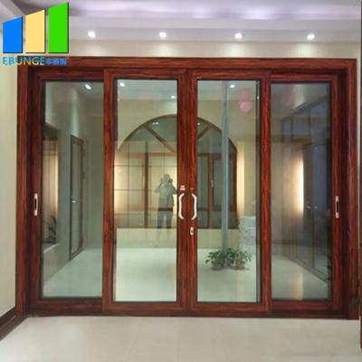 China 50mm Thickness Modern Aluminum Glass Floor Track Soundproof Sliding Door for sale