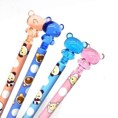 China Lovely Bear Automatic Cute Press Kawaii Kids Pencils Mechanical Pencil Drafting Writing Student Stationery Automatic Pencil School Office Supply 0.7mm for sale