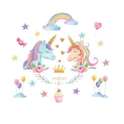 China Wall Decals for Bedroom Unicorn Bedroom Decor for Girls Unicorn Wall Decals Decoration for Kids and Toddlers Room for sale